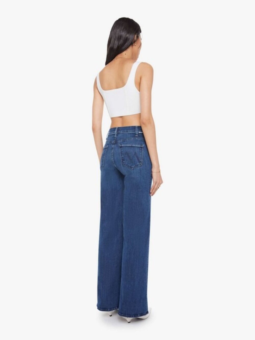 💕MOTHER💕 The Hustler Roller Sneak Jeans ~ Heirloom Blue 31 NWOT Wide Leg - Picture 4 of 16